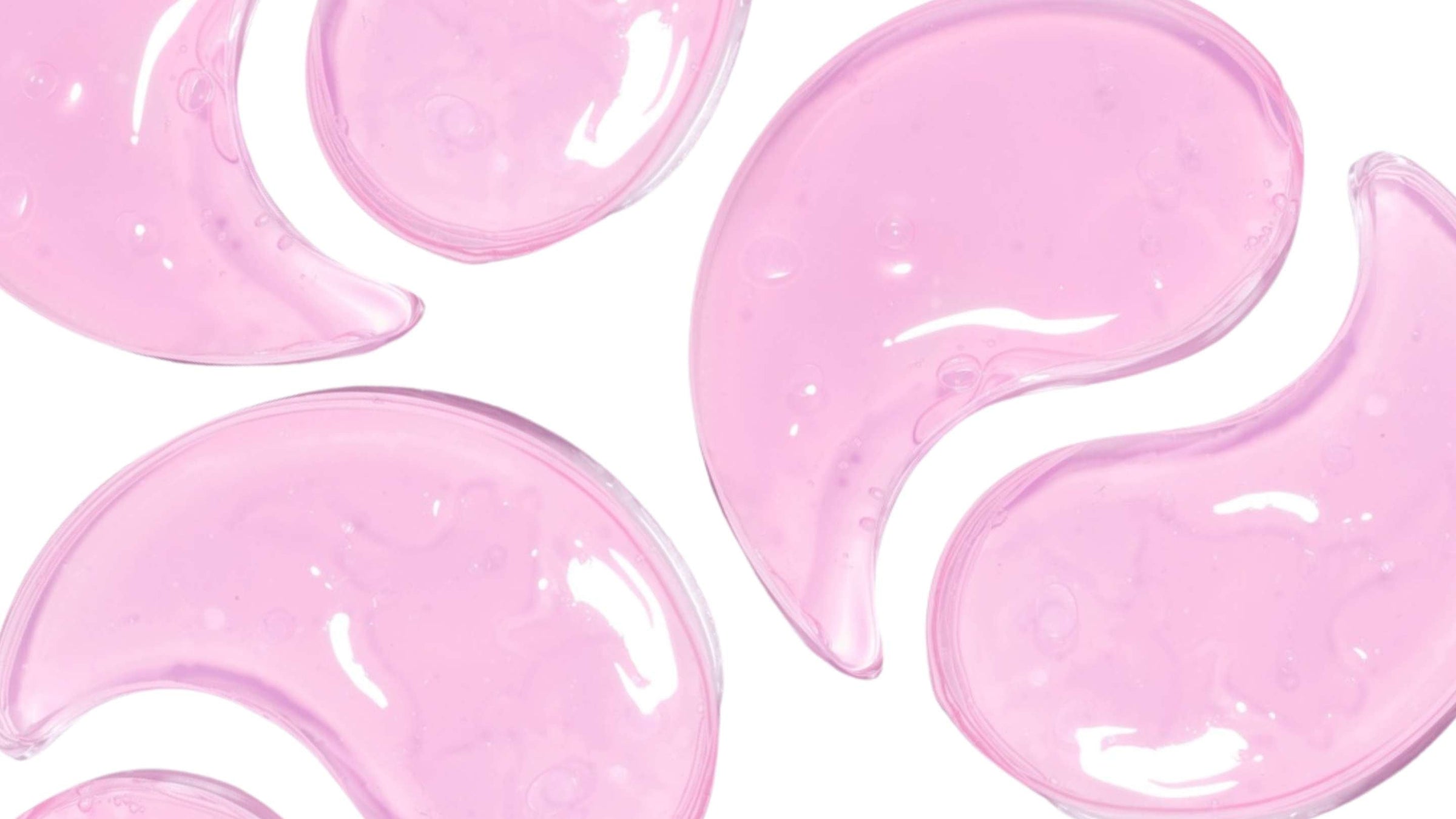 Tre burkar av COSRX Advanced Snail Hydrogel Eye Patch, svart och vit design med guldtext, på en vit yta.