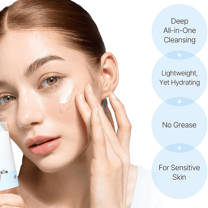 Nettoyant visage de Round Lab avec une huile nettoyante à action profonde qui nettoie les pores en douceur sans laisser de film gras
