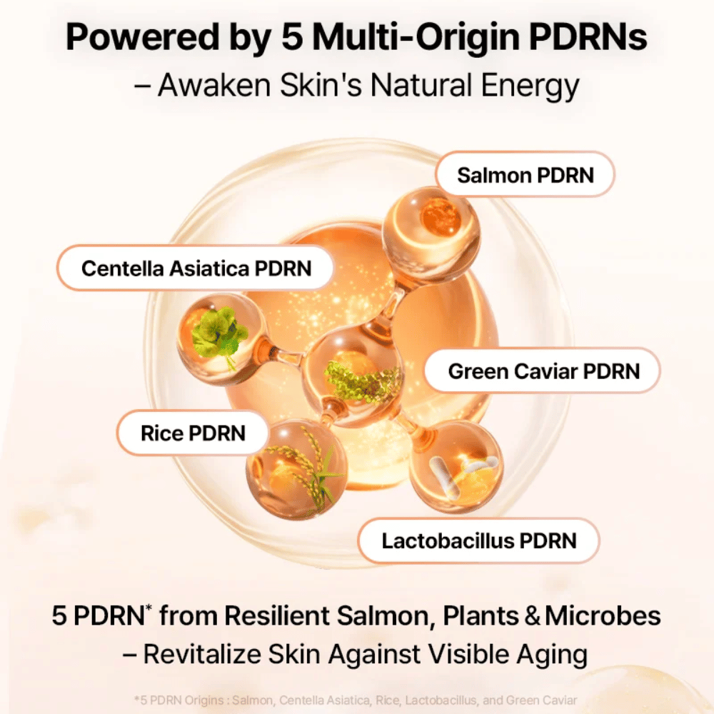 COSRX 5 PDRN Masque Hydrogel avec multi-origine PDRN de saumon, centella asiatica, riz, lactobacillus et caviar vert pour le renouvellement de la peau et effet anti-âge