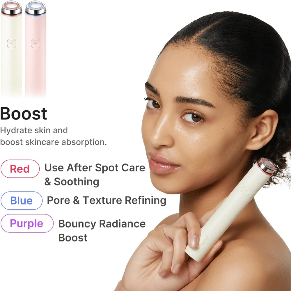 medicube AGE-R Booster Pro Mini Plus Appareil de soin LED avec modes de couleur pour une meilleure absorption des produits de soin