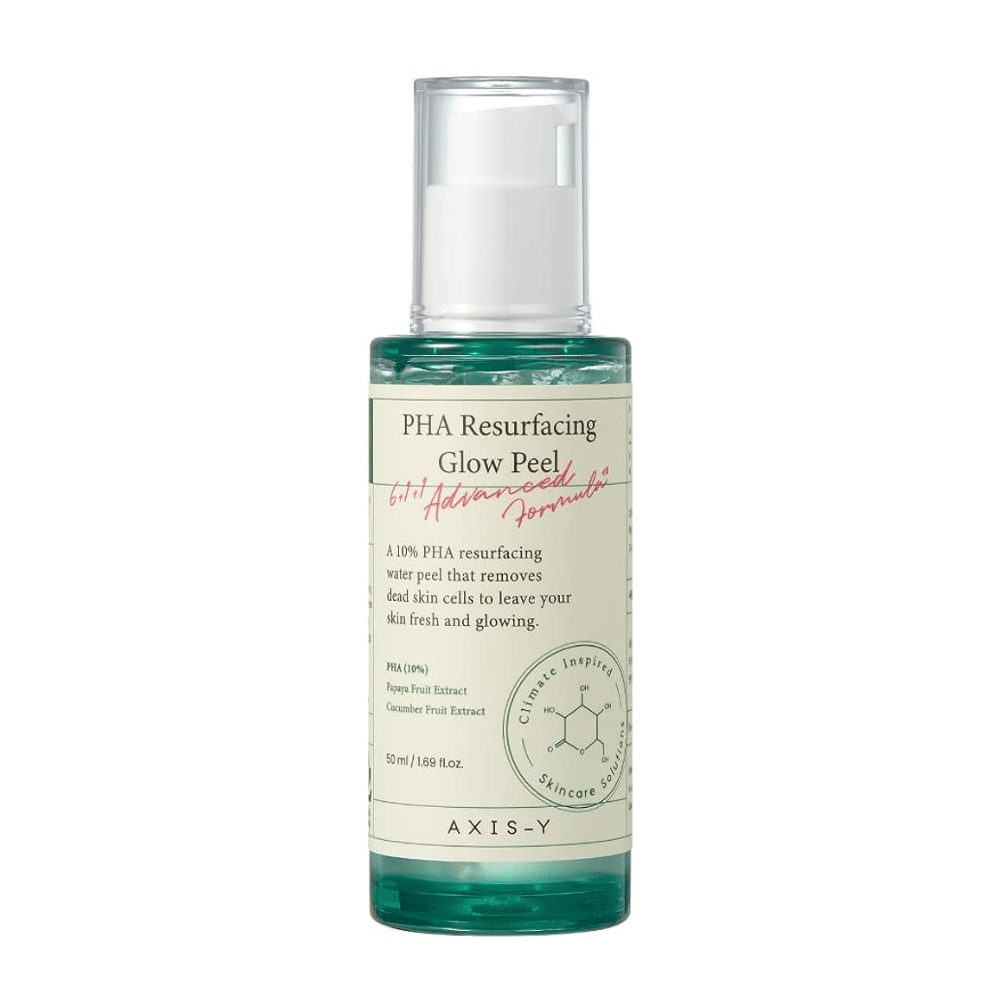 Une bouteille AXIS - Y PHA Resurfacing Glow Peel 50ml.