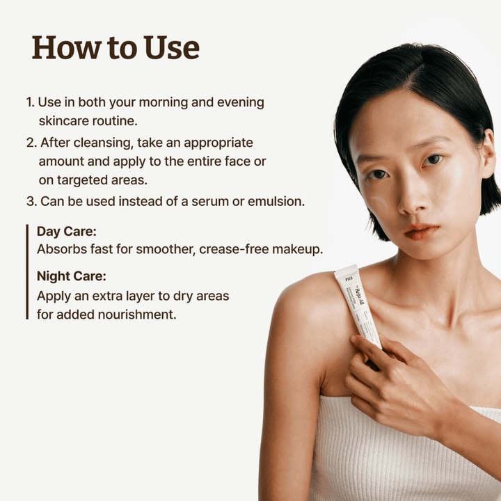 Utilisation de Dr. Reju-All PDRN Crème Réjuvénante – crème de jour et de nuit qui apaise et hydrate la peau