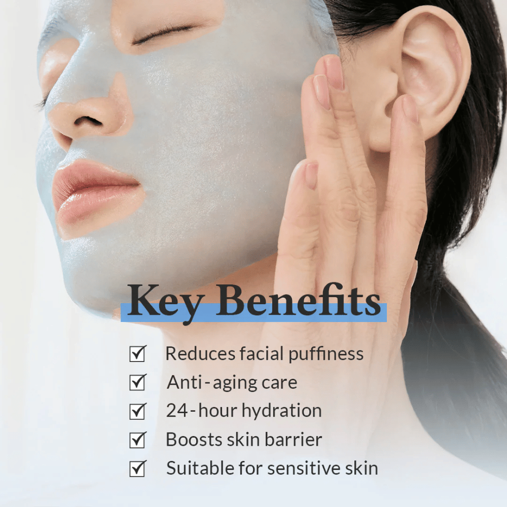 Avantages clés
✔ Réduit les gonflements du visage
✔ Soin anti-âge
✔ Hydratation 24 heures
✔ Renforce la barrière cutanée
✔ Convient aux peaux sensibles