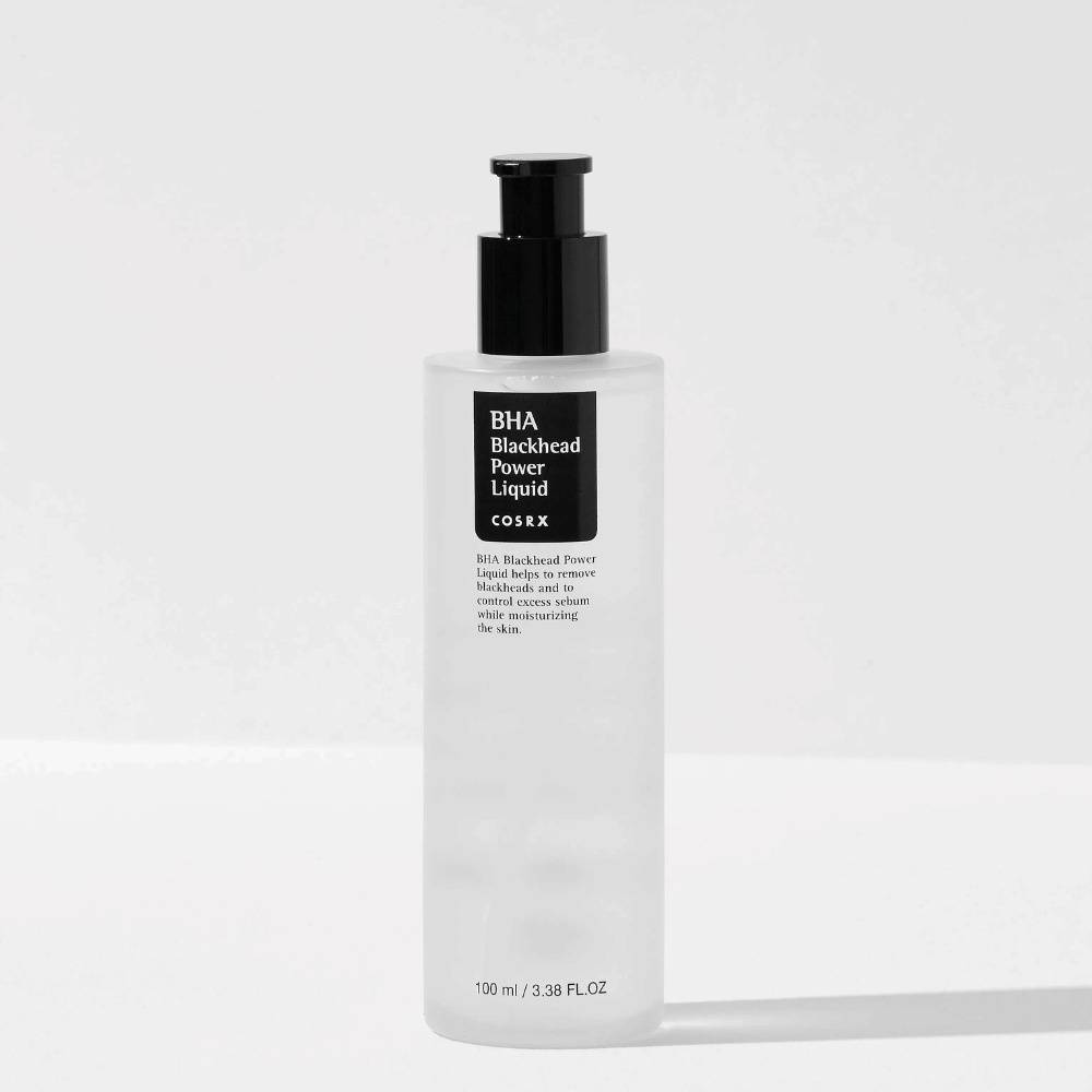 COSRX BHA Blackhead Power Liquid 100 ml – peeling chimique à l'acide salicylique (BHA) pour réduire les points noirs et nettoyer les pores en profondeur.