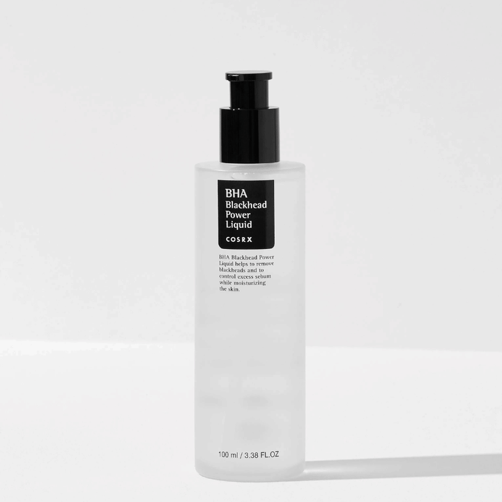 COSRX BHA Blackhead Power Liquid 100 ml – peeling chimique à l'acide salicylique (BHA) pour réduire les points noirs et nettoyer les pores en profondeur.