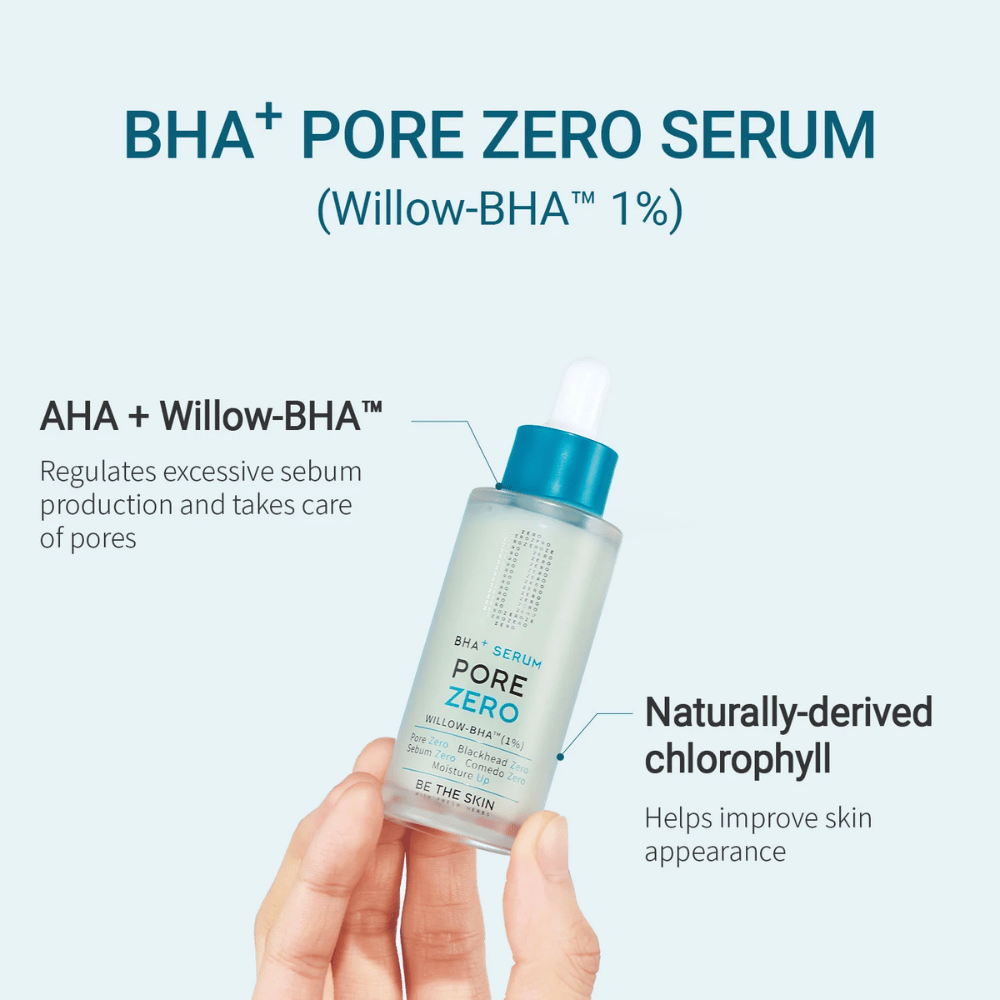 Be The Skin BHA+ Pore Zero Serum avec Willow-BHA et chlorophylle naturelle