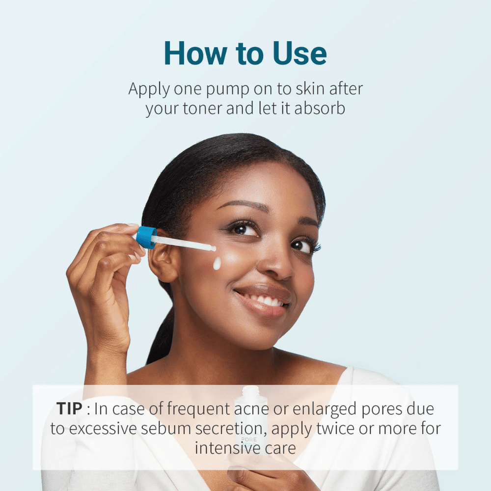 Be The Skin BHA+ Pore Zero Serum s'applique avec une pipette après le tonique