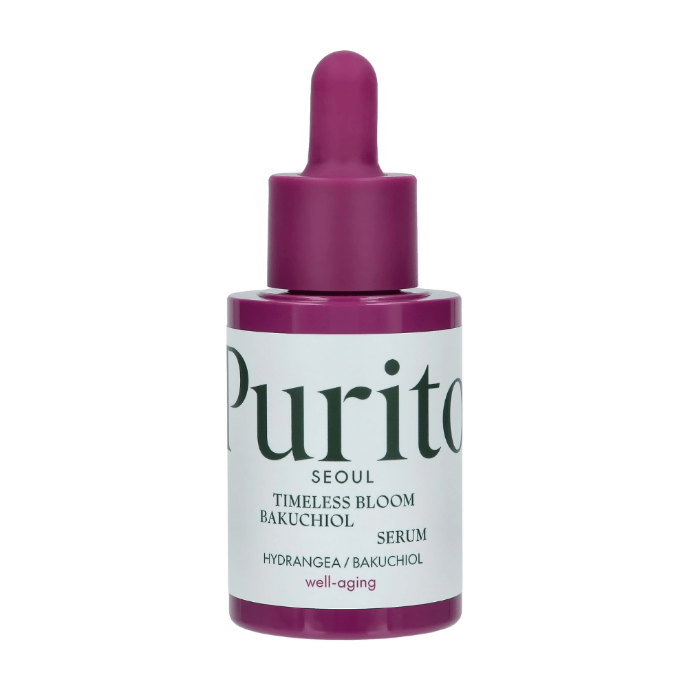 Purito Timeless Bloom Bakuchiol Serum est un produit de bien-être parfait qui combine hortensia et bakuchiol pour améliorer l'élasticité de la peau et réduire les lignes visibles. Doux et efficace pour tous les types de peau, sans causer d'irritation.