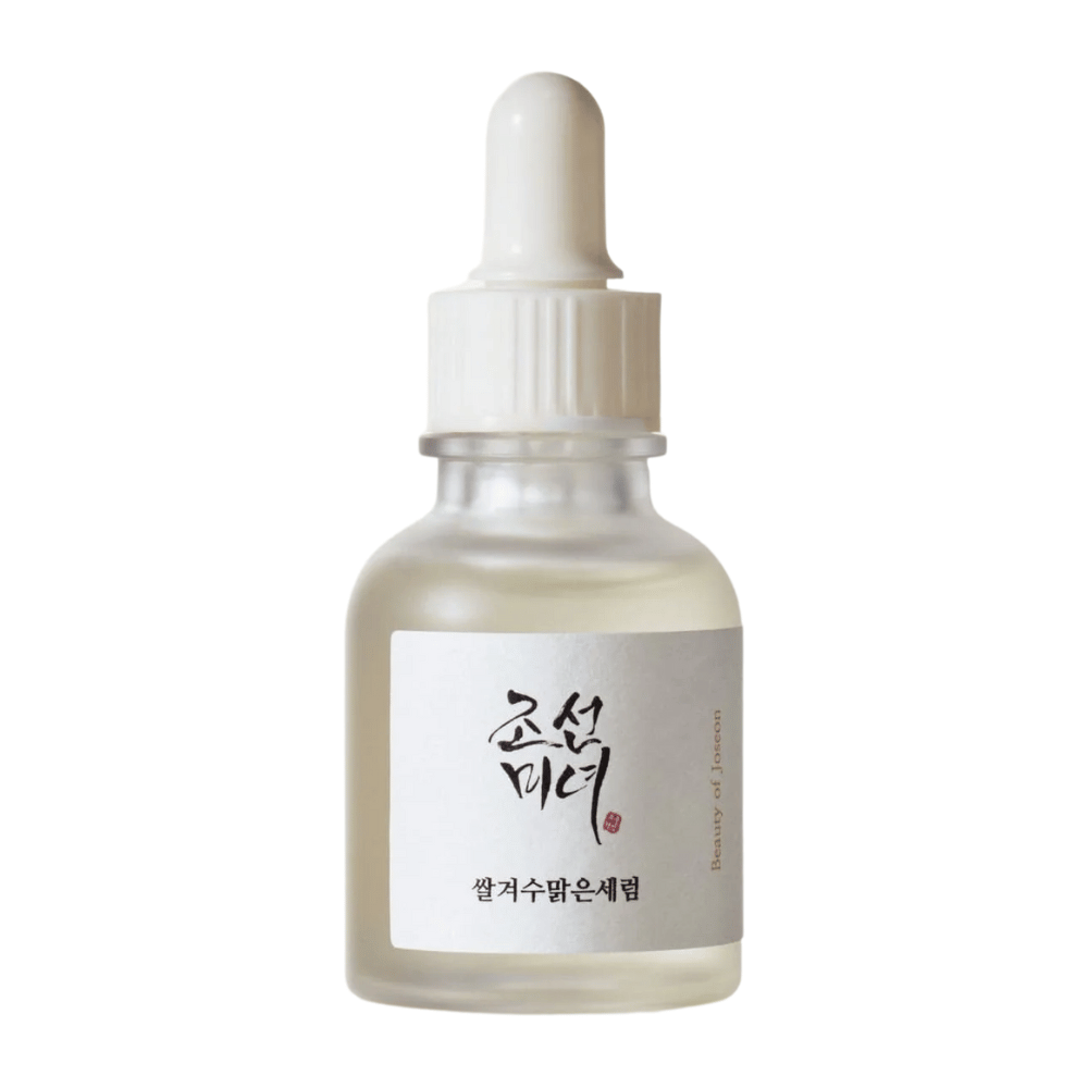 Beauty of Joseon Glow Deep Serum dans une bouteille en verre avec une pipette et un design coréen traditionnel.