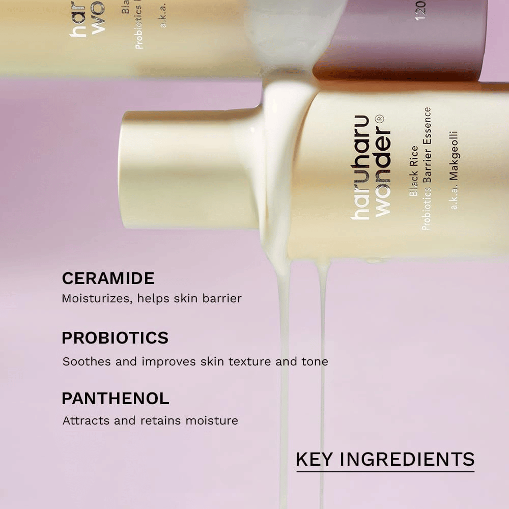Haruharu Wonder Essence au riz noir qui repulpe la peau, améliore sa texture et offre une hydratation longue durée