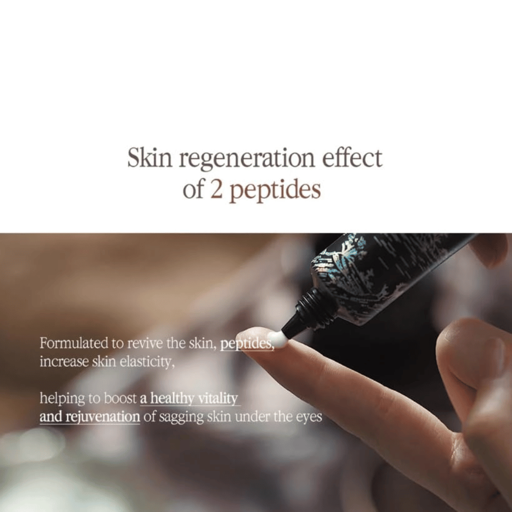 Pyunkang Yul Black Tea Time Reverse Eye Cream avec des peptides qui aident à soutenir l’élasticité de la peau et à donner au contour des yeux une apparence plus fraîche.