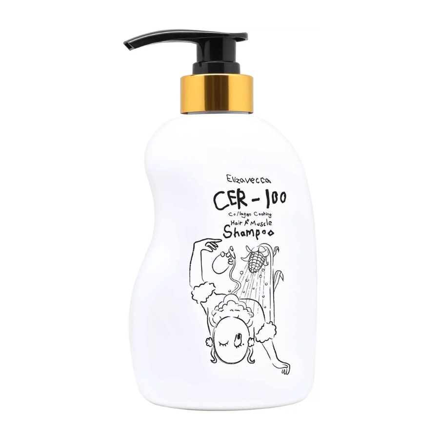 Elizavecca CER-100 Collagen Coating Hair A+ Muscle Shampoo – shampoo coréen au collagène qui renforce les cheveux et leur donne de la brillance