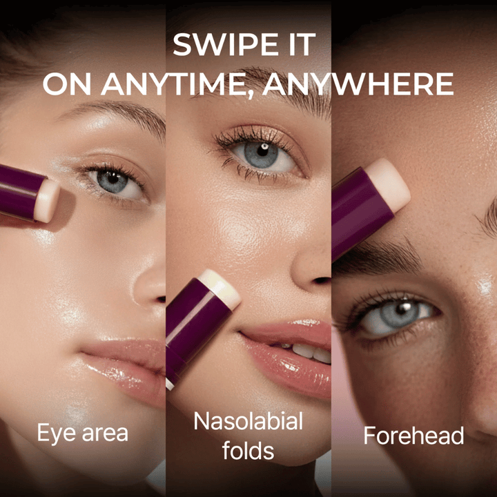 Dr. Melaxin Calcium Volume Multi Baume est appliqué sur la zone des yeux, les sillons nasogéniens et le front pour un effet raffermissant et volumateur.