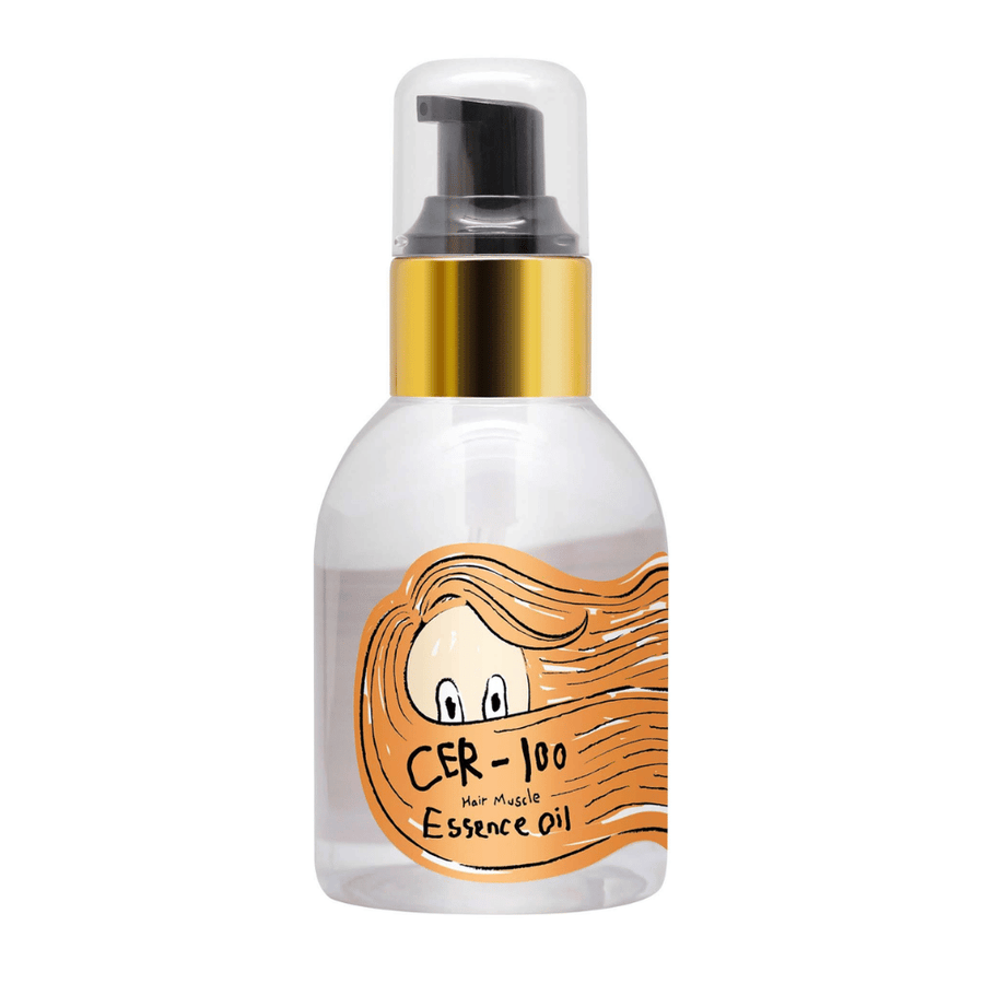 Elizavecca CER-100 Hair Muscle Essence Oil huile capillaire – huile capillaire coréenne riche en nutriments qui aide à réparer les cheveux abîmés, hydrater les longueurs et donner un résultat soyeux.