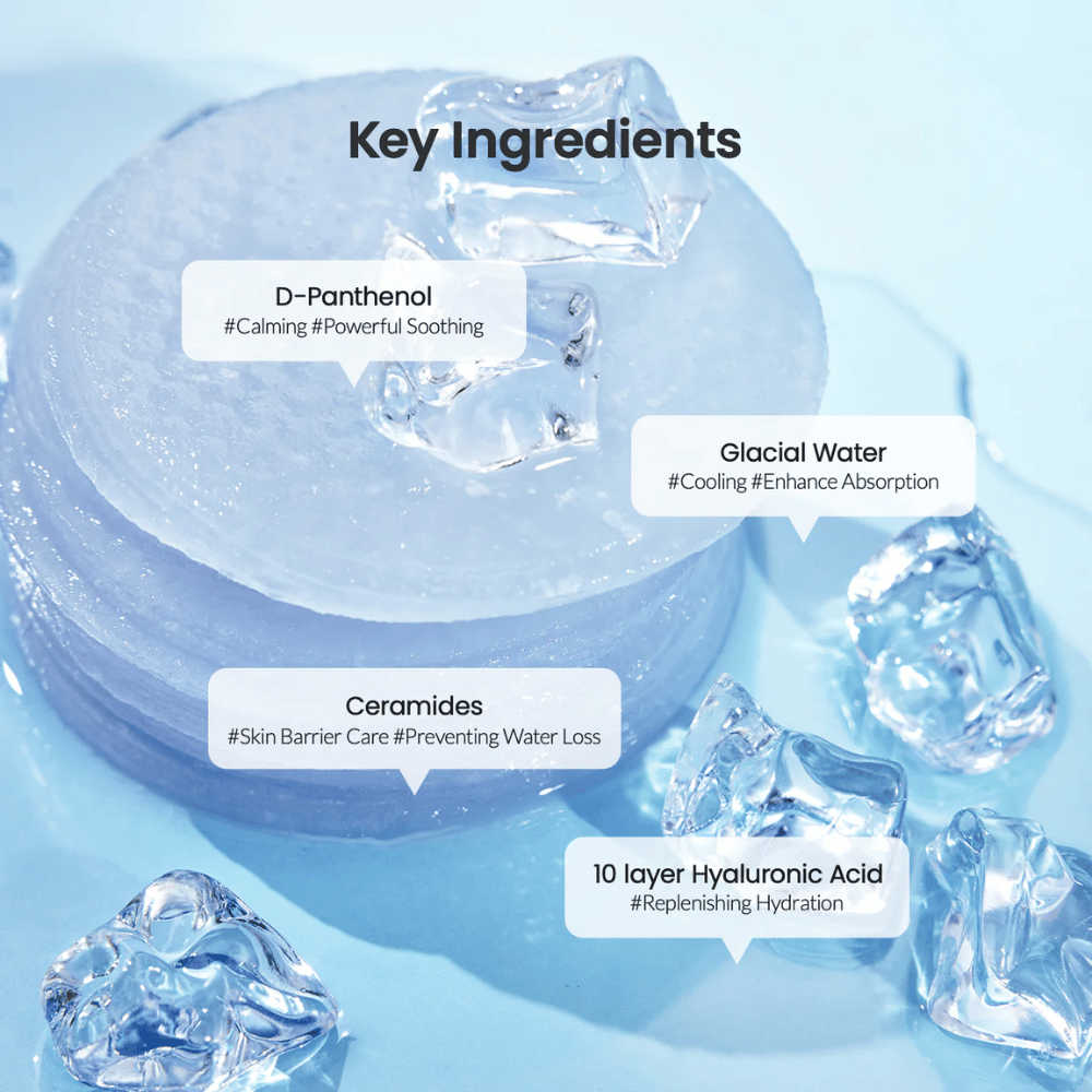 Ingrédients clés dans Biodance Cera-Nol Gel Toner Pads

❄️ Eau de glacier – Effet rafraîchissant qui améliore l'absorption.
💧 Acide hyaluronique à 10 couches – Hydratation intense en profondeur.
🌿 D-Panthénol – Puissant apaisant et fortifiant pour la peau.
🛡️ Céramides – Protègent la barrière cutanée et préviennent la perte d'humidité.

Parfait pour un boost rafraîchissant et hydratant!