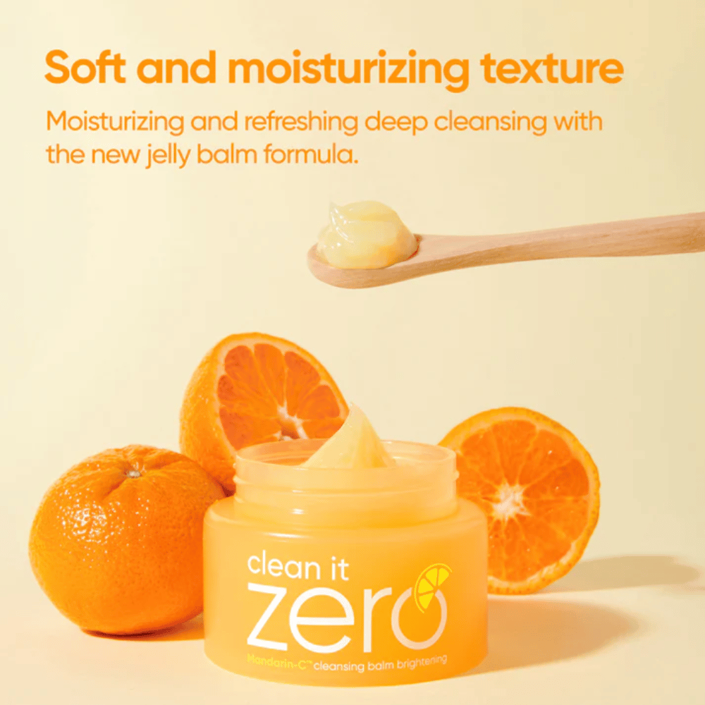 Banila Co Clean It Zero cleansing balm à la mandarine et jelly balm vitaminé qui est doux pour la peau et élimine efficacement le maquillage et les impuretés