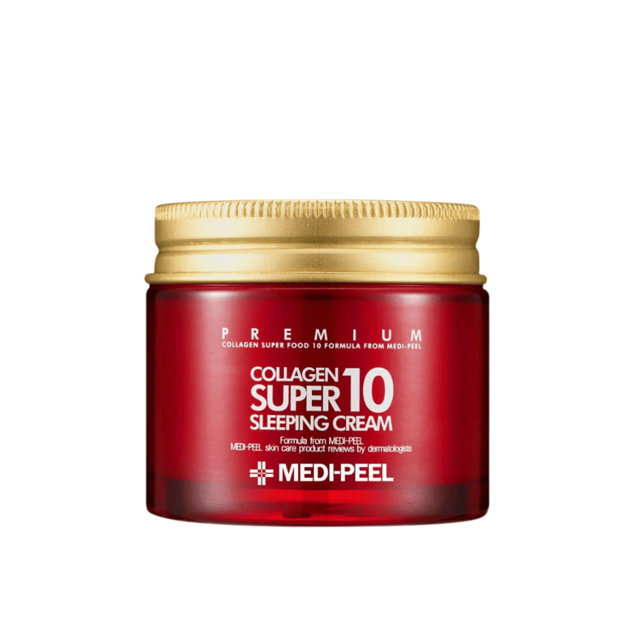 MEDI-PEEL Collagen Super 10 Sleeping Cream – crème de nuit coréenne avec collagène pour peau sèche, mature et fatiguée.