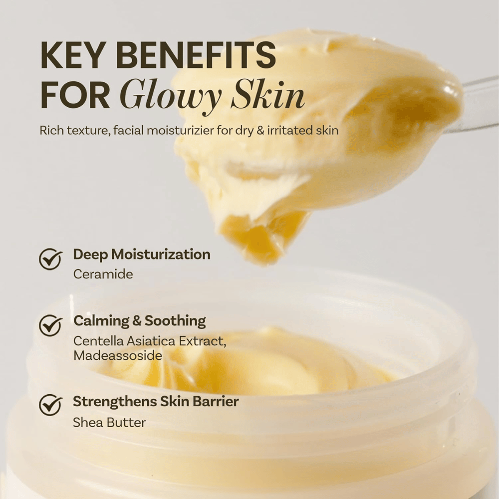 Ongredients Deep Calming Cream – crème riche et hydratante avec céramide et centella qui apaise et renforce la barrière cutanée.