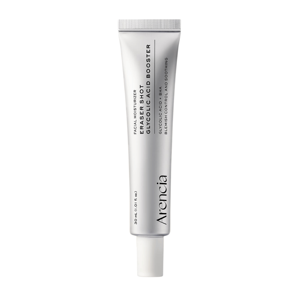 Arencia Eraser Shot Glycolic Acid Booster 30 ml – produit exfoliant pour le visage avec acide glycolique et BHA