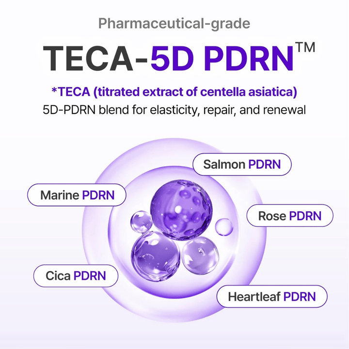 Centellian24 TECA-5D PDRN soin de la peau avec extrait de centella asiatica qui favorise la réparation cutanée, l’éclat et la fermeté pour une texture de peau plus uniforme