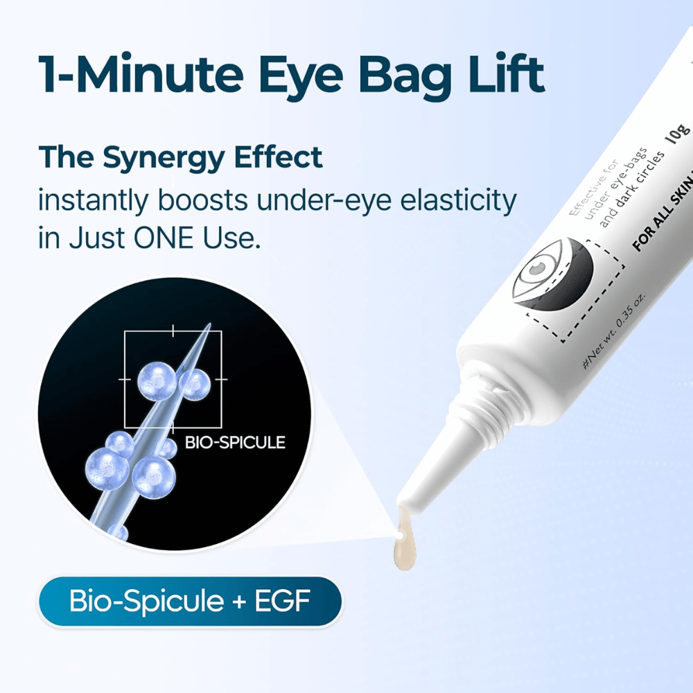 Dr.Melaxin crème contour des yeux qui offre un effet raffermissant rapide sur les poches sous les yeux et améliore la texture et l’éclat de la peau dès la première utilisation