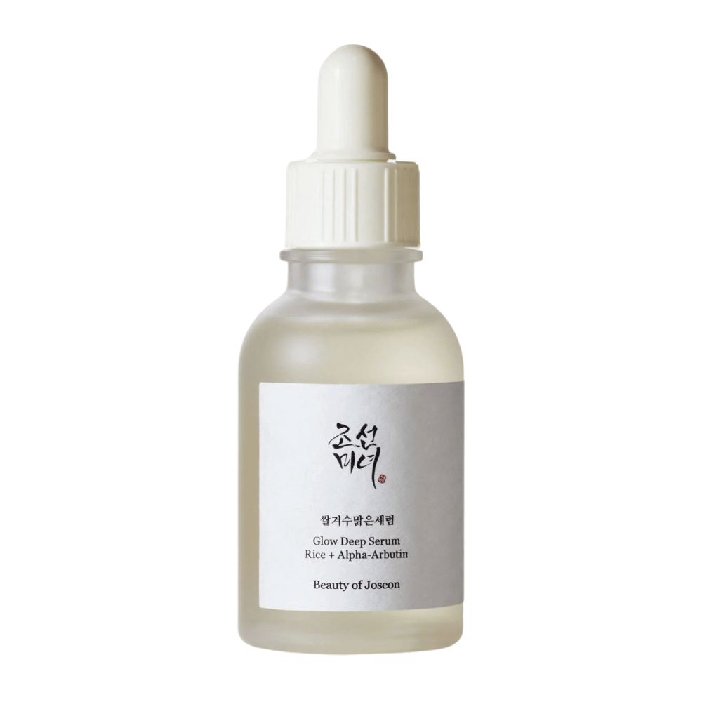Beauty of Joseon Glow Deep Serum Rice + Alpha-Arbutin dans un flacon avec pipette – sérum coréen qui illumine, unifie le teint et donne un éclat naturel.