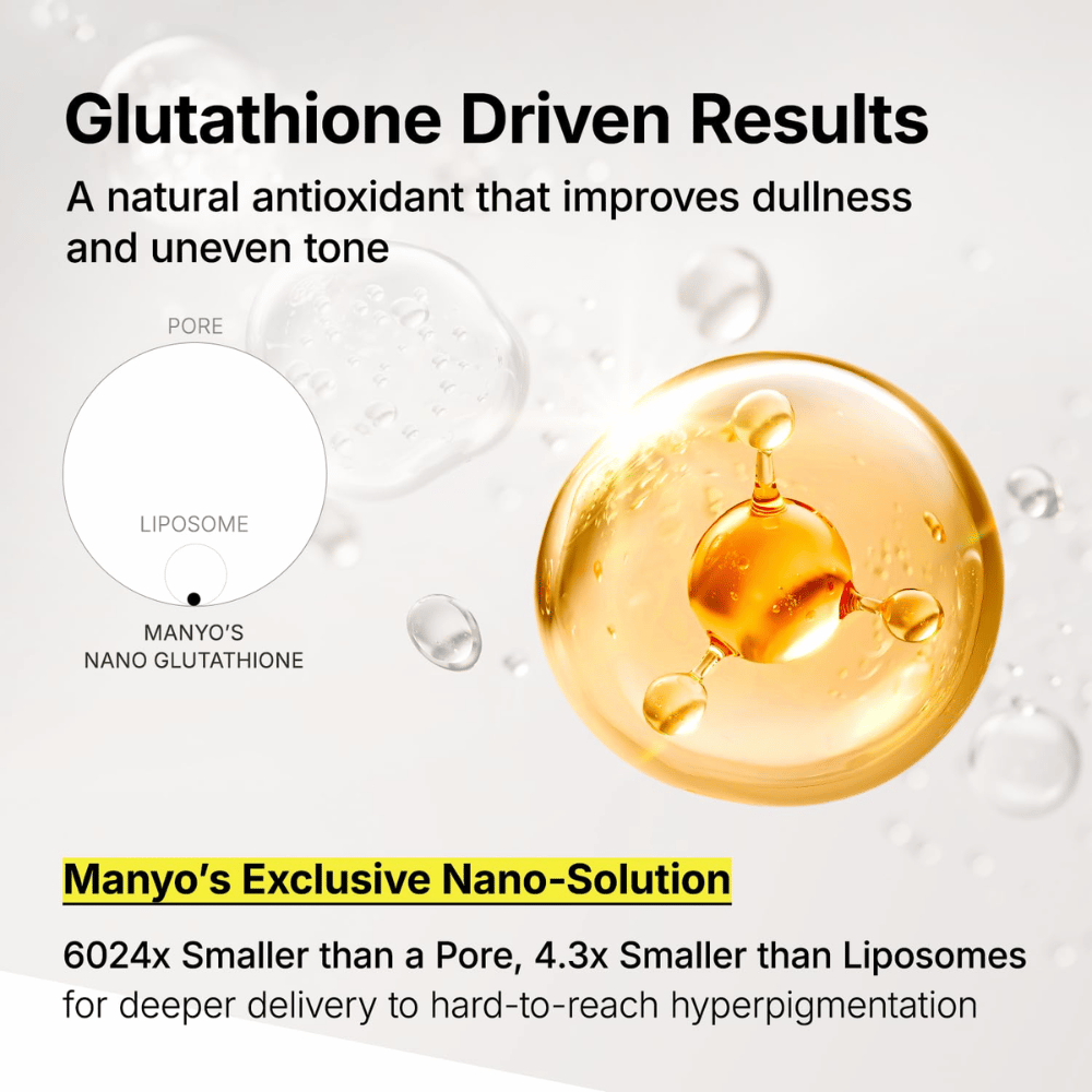 Ma:nyo Glutathione 7 Dark Spot Serum au nano-glutathion pour un traitement en profondeur des taches pigmentaires et du teint terne