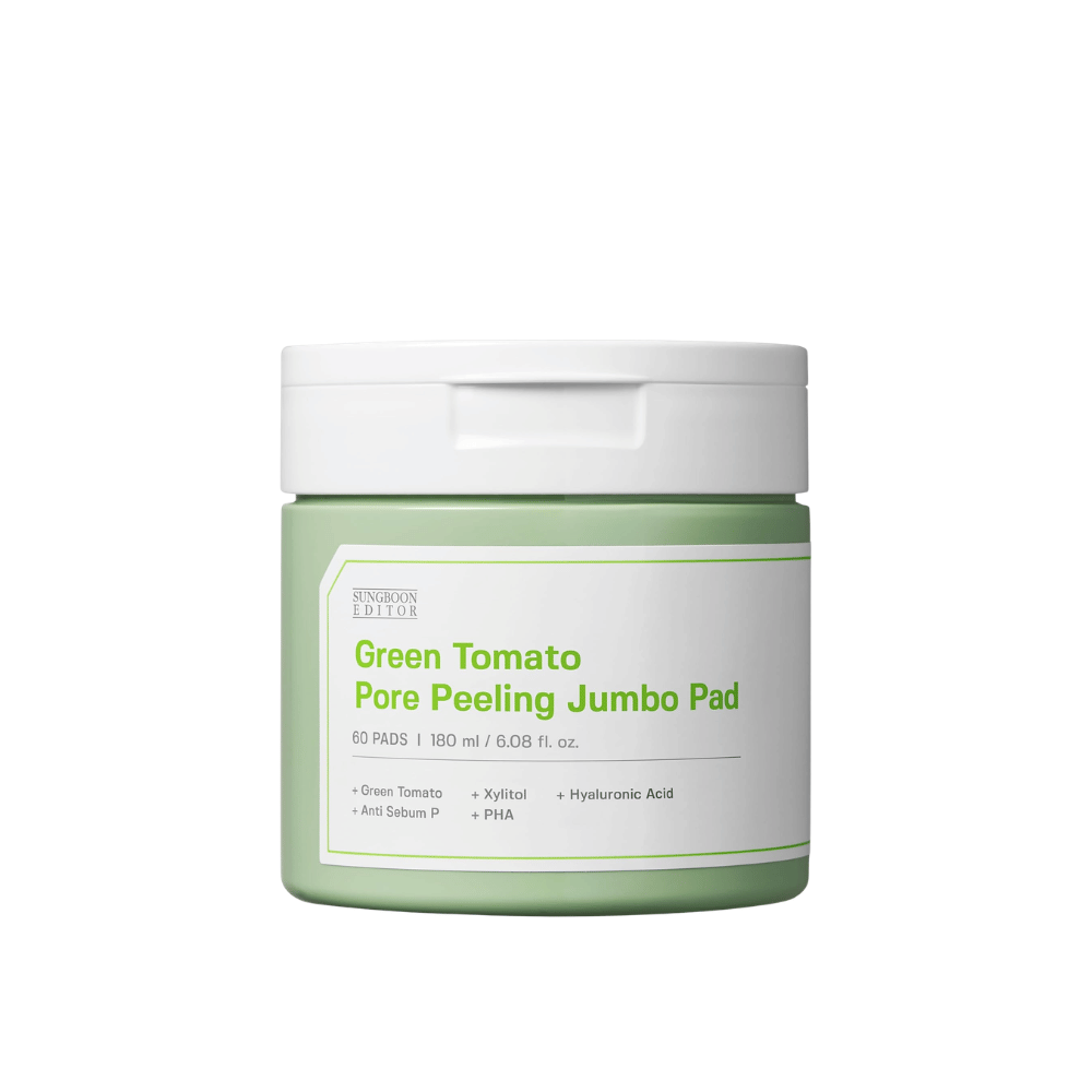 1. SUNGBOON EDITOR Green Tomato Pore Peeling Jumbo Pad 60 pads – image produit du pot