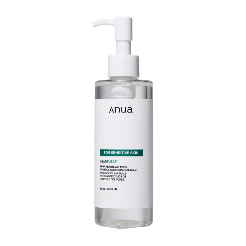 Anua Heartleaf Pore Control Cleansing Oil Mild est une huile nettoyante spécialement conçue pour les peaux sensibles. Elle est conçue pour adoucir et éliminer efficacement les impuretés et le maquillage, tout en contrôlant les pores sans irriter la peau.