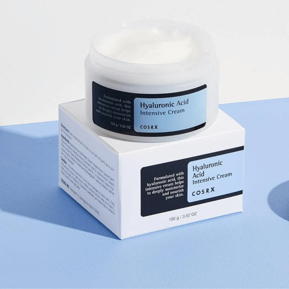 Ouvert COSRX Hyaluronic Acid Intensive Cream – hydratant crème visage avec acide hyaluronique pour peau sèche et déshydratée.