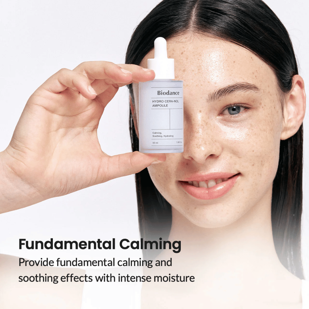 Biodance Hydro Cera-Nol Ampoule – Hydratation apaisante et intensive.

💧 Hydratation profonde – Prévient la sécheresse et renforce la barrière d'hydratation de la peau.
🌿 Effet apaisant – Réduit les irritations et les rougeurs pour les peaux sensibles.
🛡️ Protège la peau – Améliore l'élasticité et renforce la barrière cutanée.

Parfait pour une peau équilibrée, hydratée et éclatante!