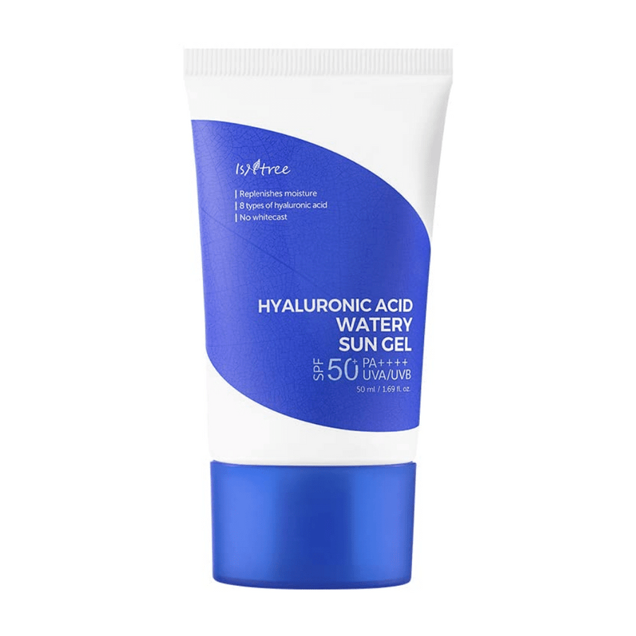 Isntree Hyaluronic Acid Watery Sun Gel 50ml avec acide hyaluronique.