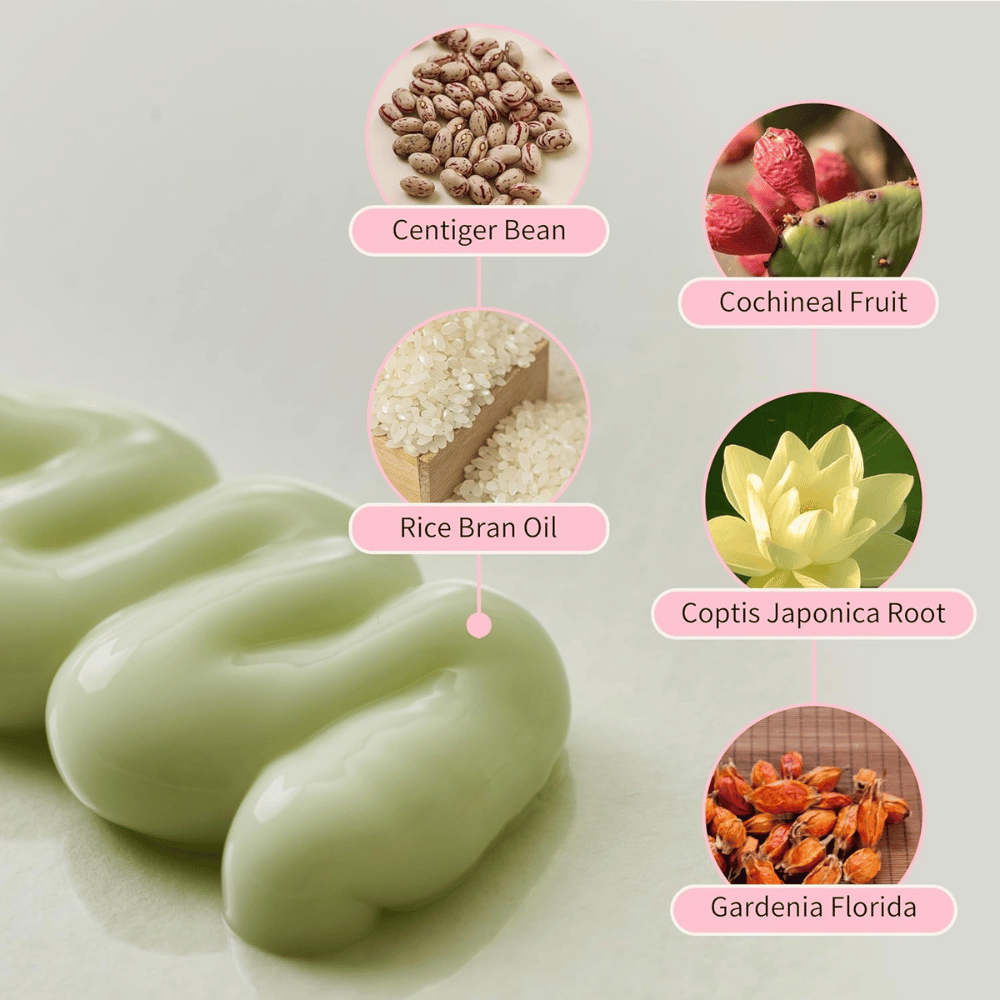 Beauty of Joseon Jello Skin Massage Cream avec niacinamide, huile de son de riz, gardénia, coptis japonica et extraits végétaux pour une peau hydratée.