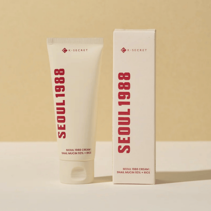 Image du produit avec emballage pour SEOUL 1988 Cream : Snail Mucin 93% + Rice 100ml