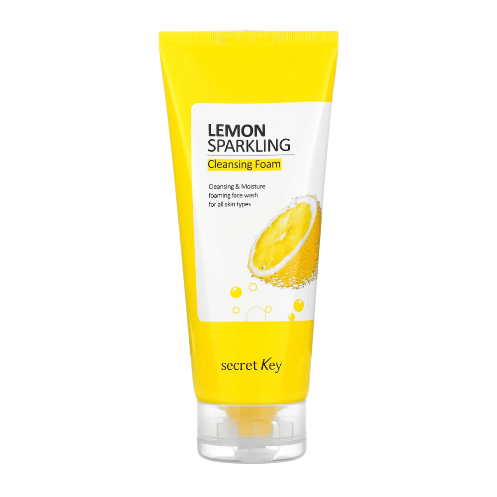 Secret Key Lemon Sparkling Cleansing Foam – nettoyant pour le visage doux avec citron et eau gazeuse pour tous les types de peau.