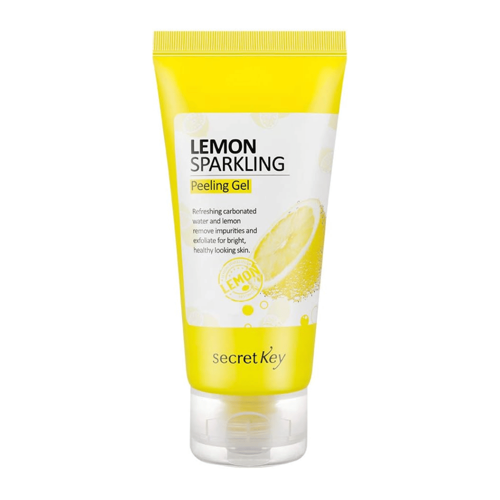 Secret Key Lemon Sparkling Peeling Gel – gel peeling coréen avec acide carbonique et extrait de citron qui nettoie les pores et unifie le teint.