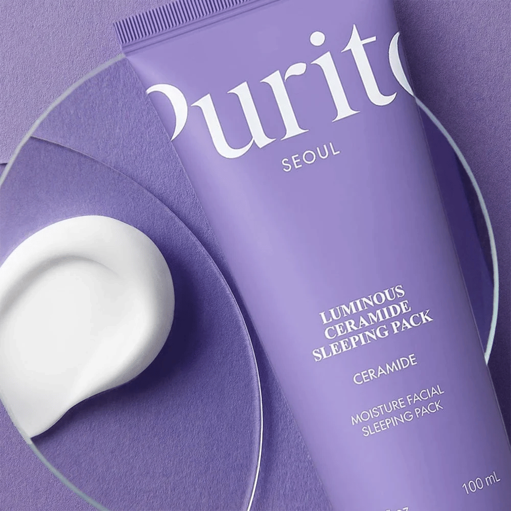 Purito Luminous Ceramide Sleeping Pack 100 ml – pack de sommeil à la céramide avec une texture crémeuse pour la peau sèche et déshydratée