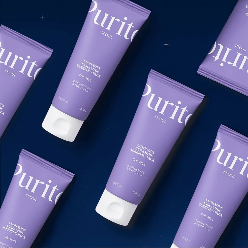 Purito SEOUL Luminous Ceramide Sleeping Pack – masque de nuit hydratant avec des céramides qui renforce la barrière cutanée et donne de l'éclat