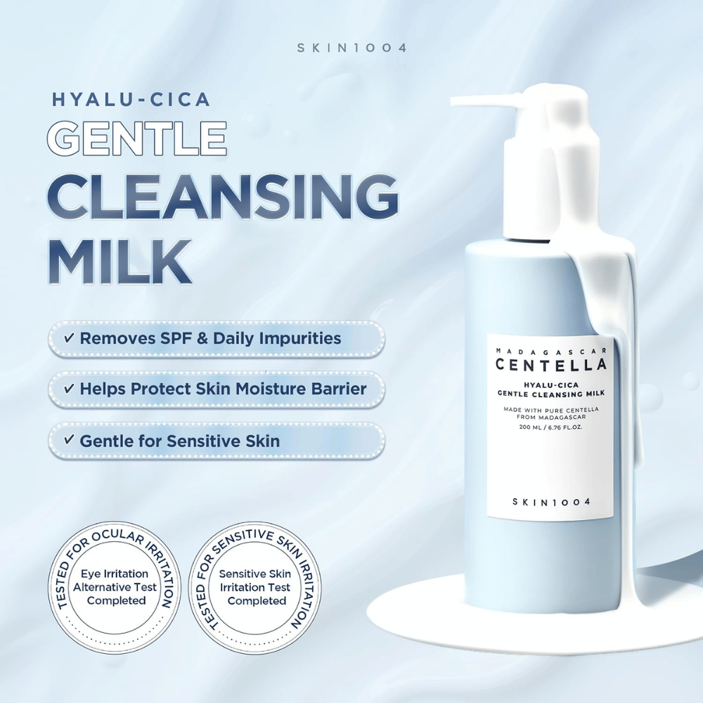 SKIN1004 Madagascar Centella Hyalu-Cica Gentle Cleansing Milk – lait nettoyant doux pour peau sensible
