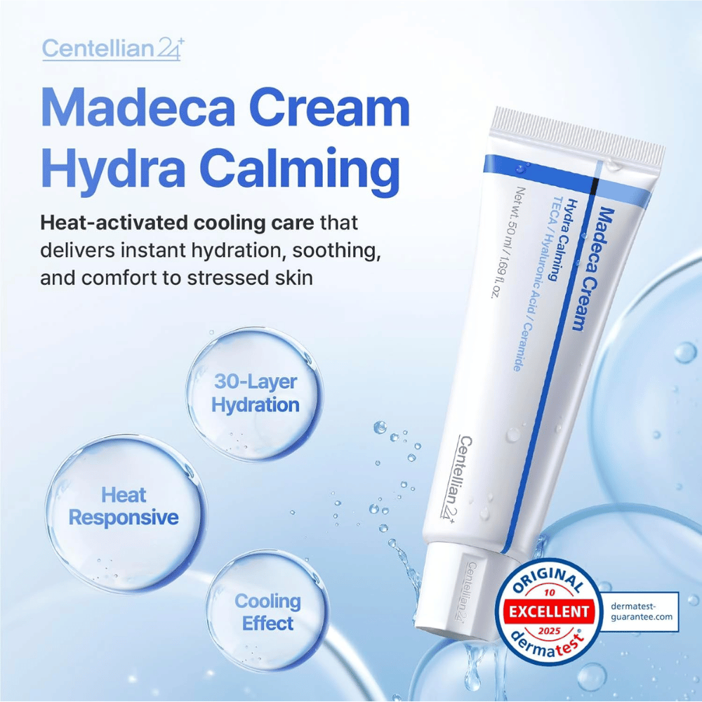 4. Centellian24 Madeca Cream Hydra Calming 50ml – crème visage rafraîchissante avec acide hyaluronique et céramides