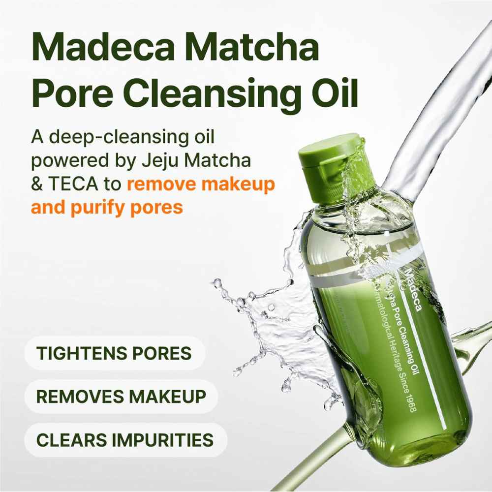 Centellian24 Madeca Matcha Pore Cleansing Oil avec du matcha de Jeju pour un nettoyage en profondeur des pores