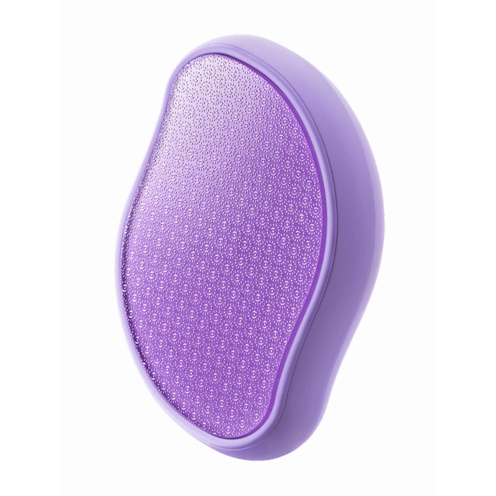 2. Baren Magic Glass Stone Foot File – gros plan sur la surface abrasive texturée de la râpe à pieds violette pour une exfoliation douce des talons