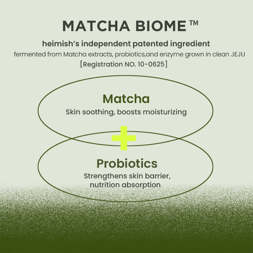 Heimish Matcha Biome Amino Acne Cleansing Foam avec matcha et probiotiques – renforce la barrière cutanée et apaise la peau irritée, sujette à l'acné