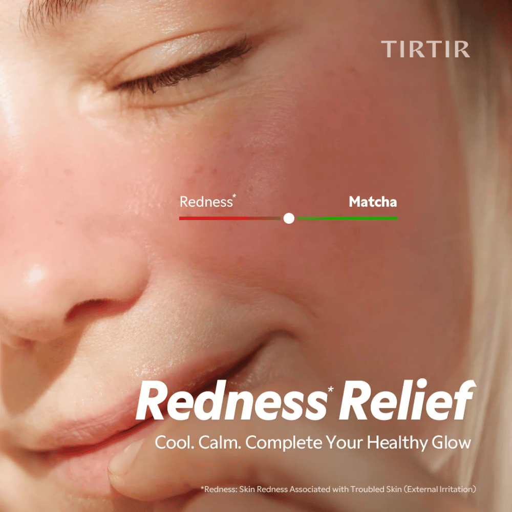 TIRTIR Matcha Calming Cream réduit les rougeurs et les irritations, apaise les peaux sensibles et offre un teint plus uniforme et équilibré.