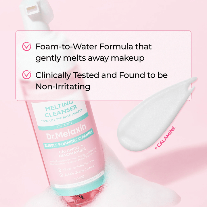 Formule de mousse à eau dans Dr. Melaxin Melting Cleanser qui élimine efficacement le maquillage et les impuretés