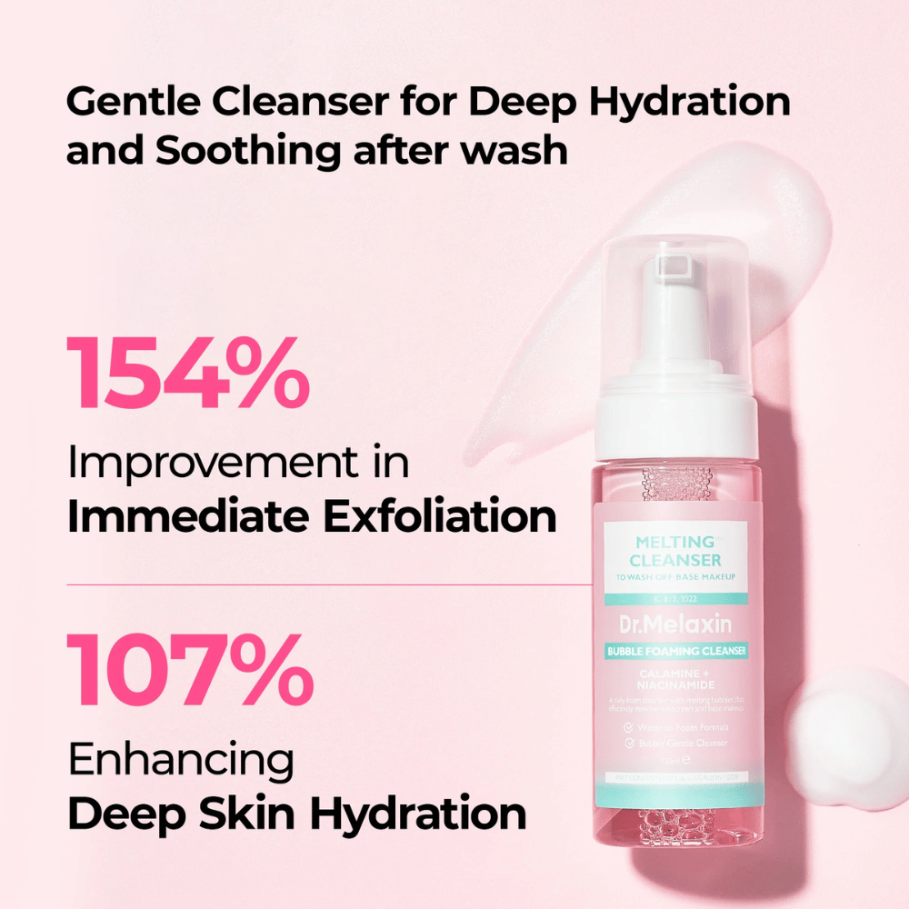 Dr. Melaxin Nettoyant moussant à bulles offrant un nettoyage en profondeur, une exfoliation et une hydratation intense