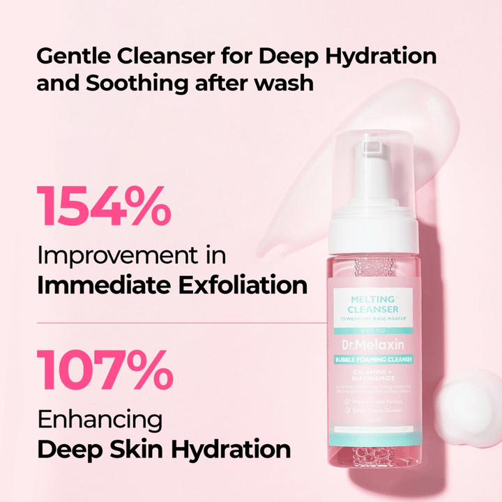 Dr. Melaxin Nettoyant moussant à bulles offrant un nettoyage en profondeur, une exfoliation et une hydratation intense