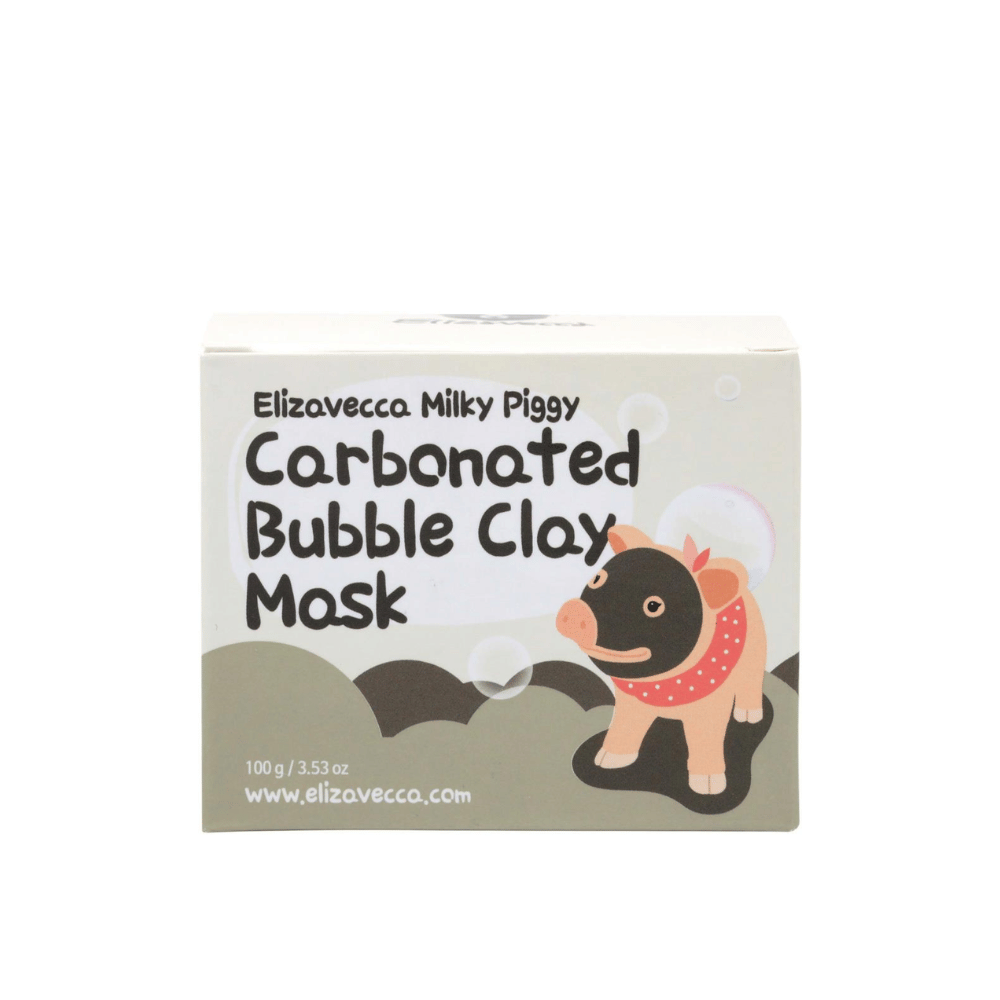 Elizavecca Milky Piggy Carbonated Bubble Clay Mask 100 g – masque à bulles coréen avec du gaz carbonique et de l'argile qui nettoie en profondeur les pores et élimine l'excès de sébum.