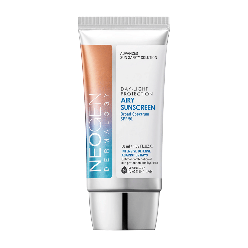 Neogen Dermalogy Day-Light Protection Airy Sunscreen SPF50 50ml – crème solaire légère avec protection UV à large spectre et formule hydratante.