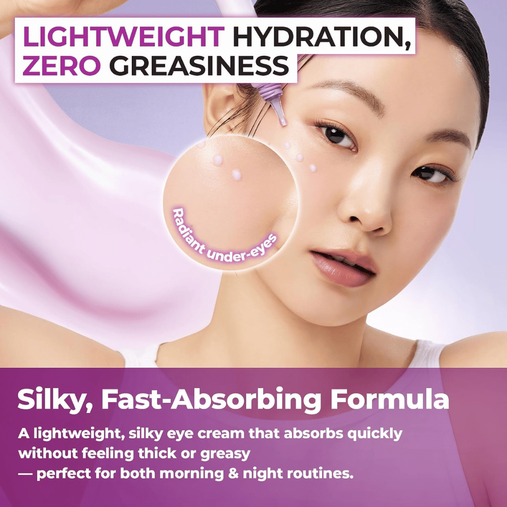 1. Jumiso Niacinamide 5+ Dark Circle Correcting Eye Cream – crème contour des yeux léger qui hydrate sans sensation grasse